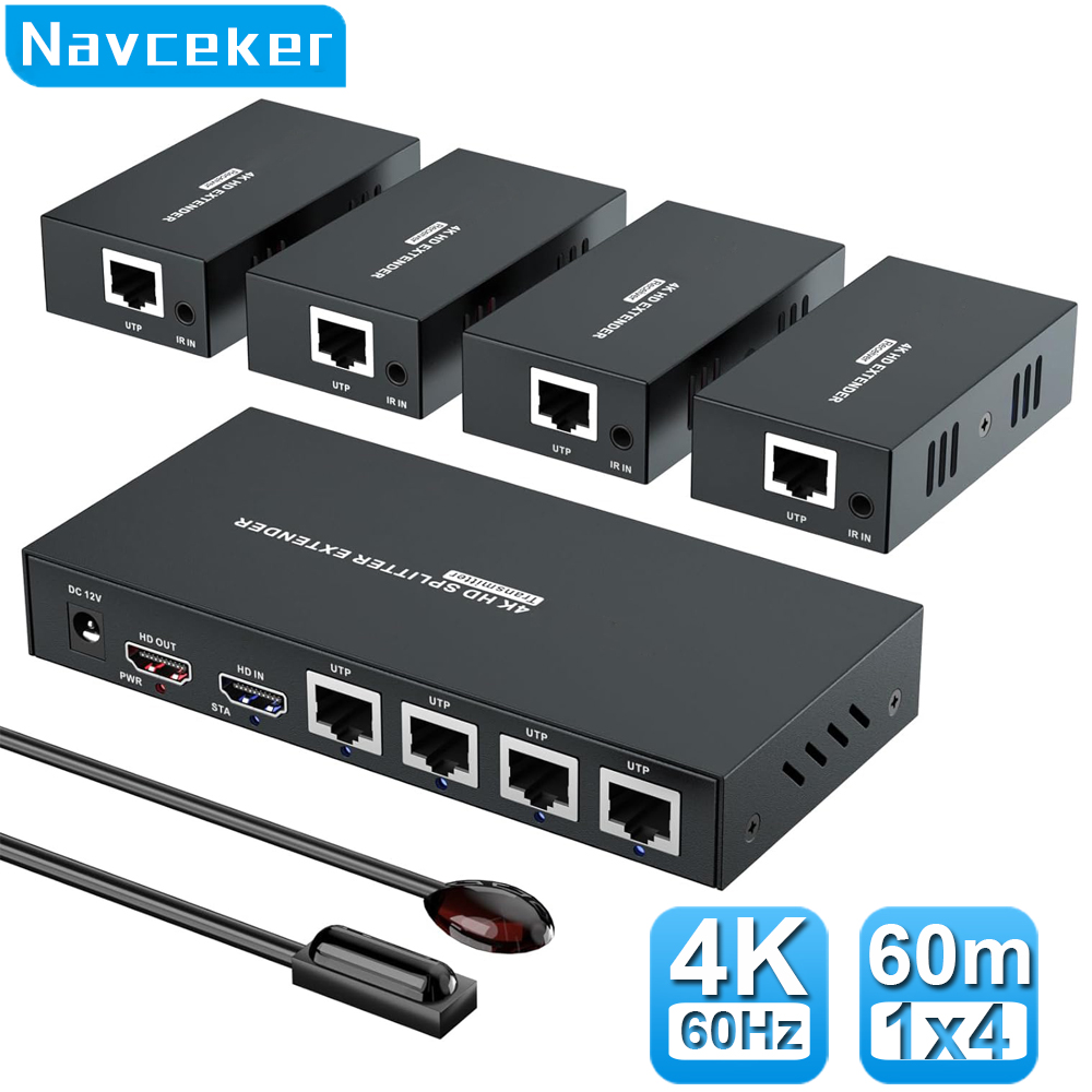 Navceker 4K 60Hz HDMI Extender – обзор и цена Transmission Jack Adapter